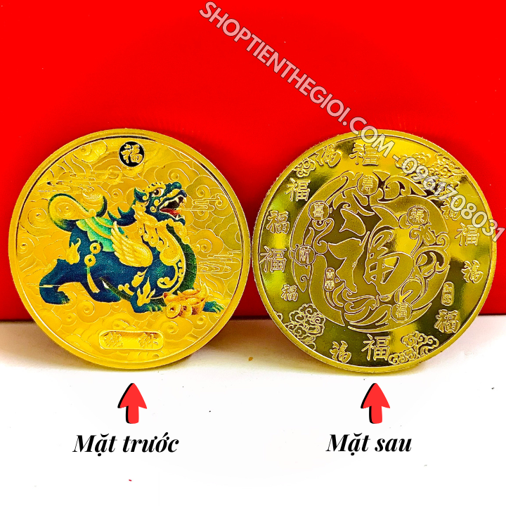 Xu Tỳ Hưu mạ vàng in màu - SP005937